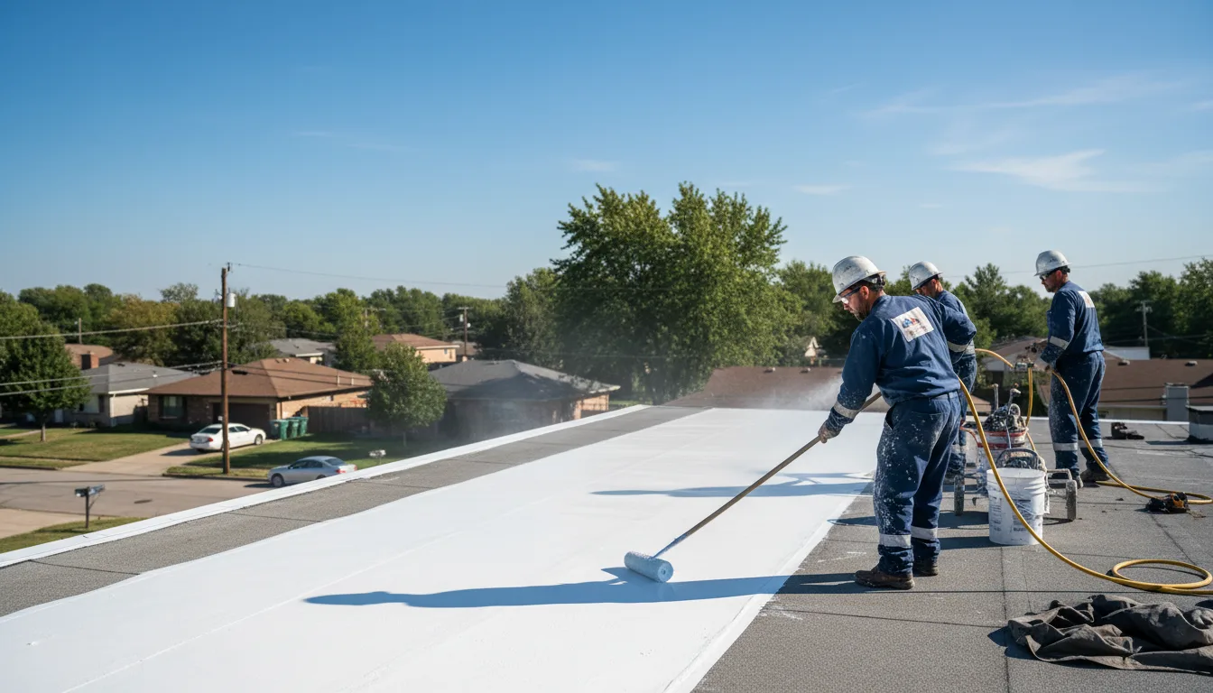Commercial roof coating in Brownfield, PA near me